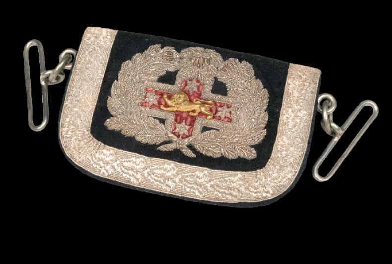 embroidered cross-belt pouch