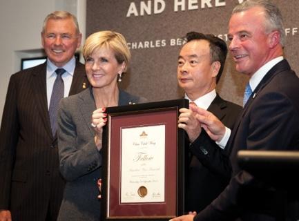 Ken Doolan with Julie-Bishop, Brendan-Nelson and Dr Chau Chak Wing