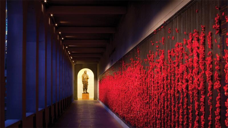 Roll of Honour in the cloisters lining the Commemorative Area