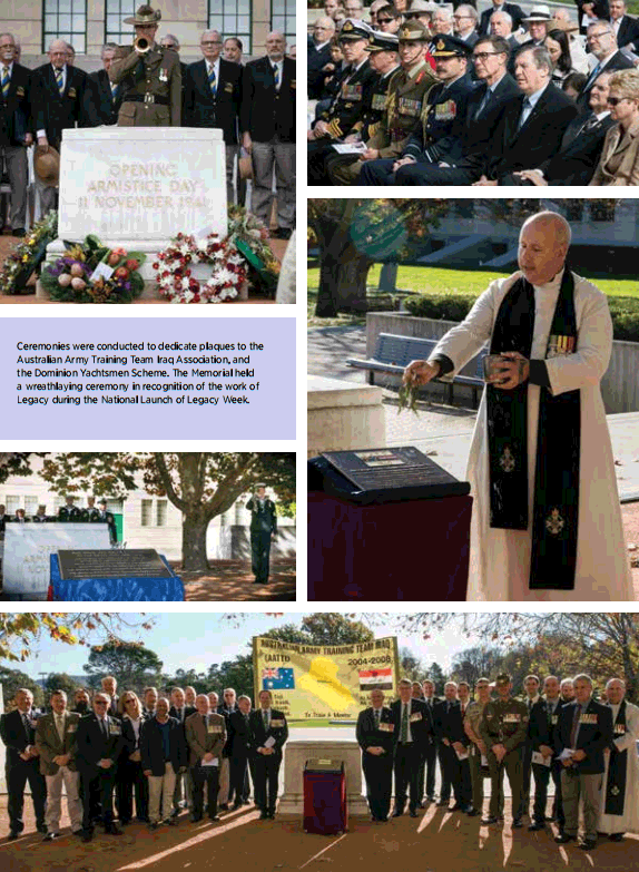 Photographs of commemorative ceremonies at the Memorial