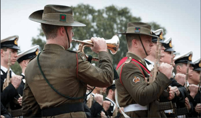 Military band on parade