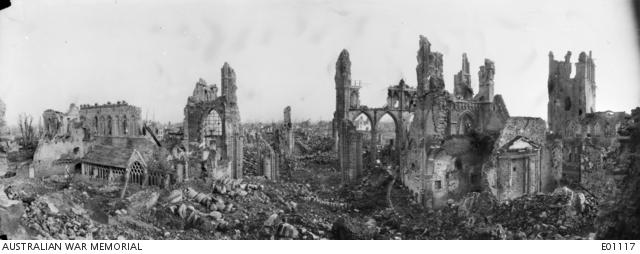 The ruins of Ypres in Oct 1917