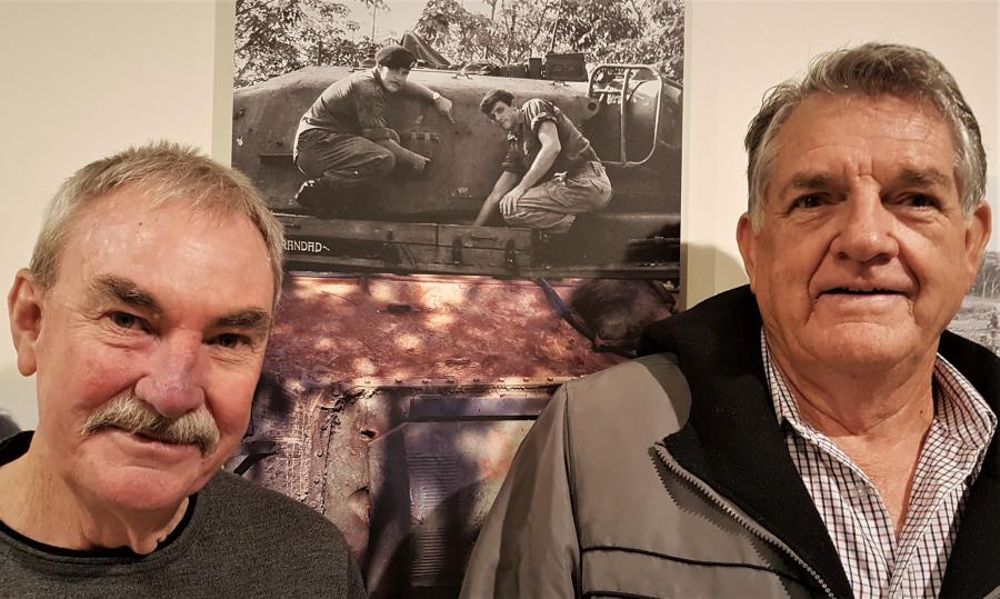 Roy Dodd and Ray Collins at the Memorial.