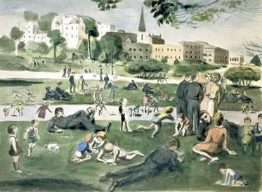 Canadian Airmen in a Park