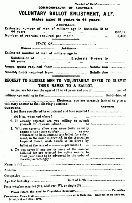 enlistment form