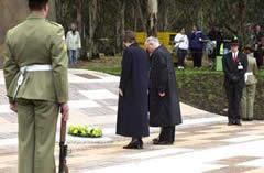 The Prime Ministers of New Zealand and Australia at the dedication of the New Zealand Memorial