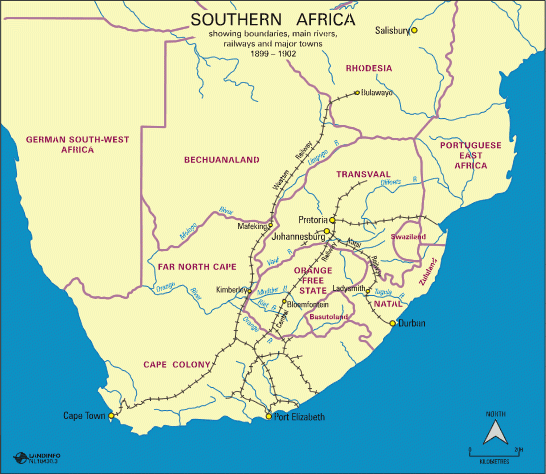 Southern Africa map