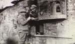 A recaptured tank near Bray, on the Somme. 