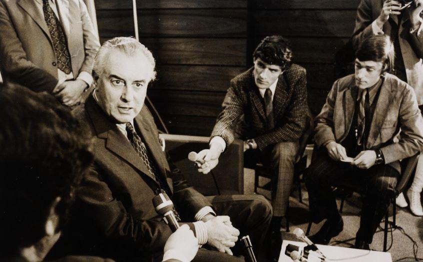 Gough Whitlam, leader of the Federal Opposition,