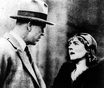 Tilly with her notorious first husband, “Big Jim” Devine, after he was acquitted of attempting to murder her.