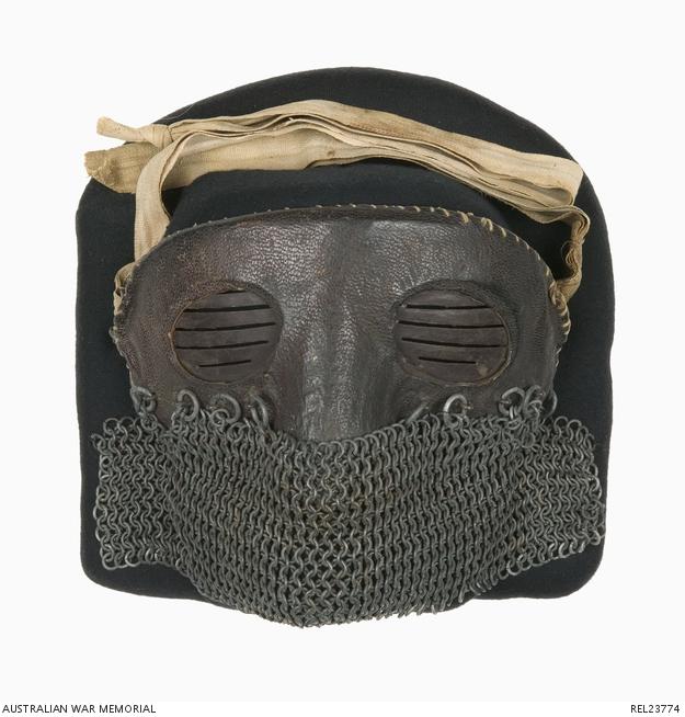   Tank crewmans protective chain-mail face mask