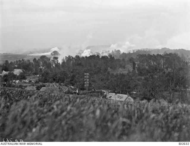   The Australian barrage on enemy territory at Hamel