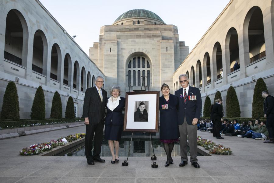 Members of Tyrrell's family at the Last Post Ceremony