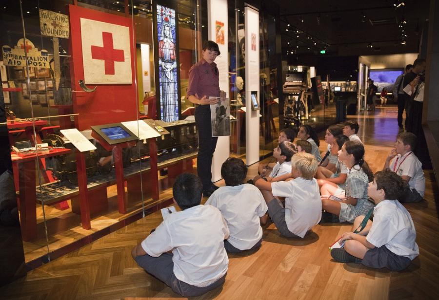 An education program in the galleries. 