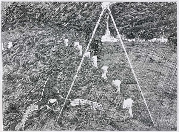 The light of the moon, a woman and children, amid the graves of Suda