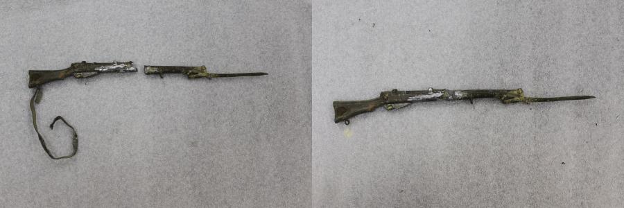 Broken Rifle removed from Dernancourt; Repaired Rifle