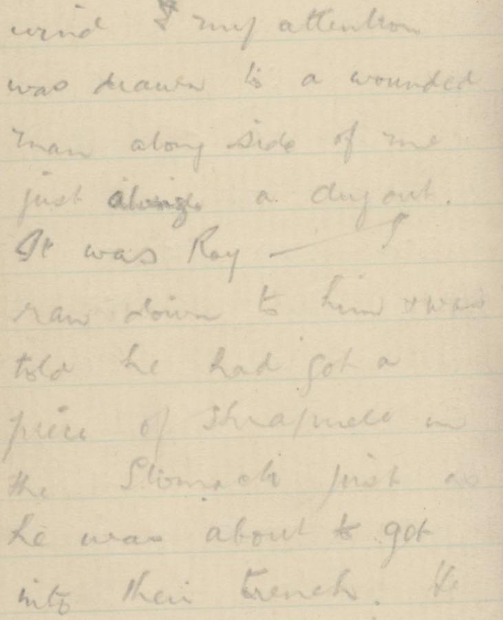 PR00503 - extract from Theo Pflaum's diary 19 July 1916