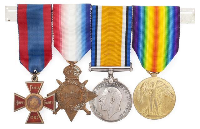 Medal group of Principal Matron Gertrude Emily Davis. The group includes Davis’ Royal Red Cross (first class). RELAWM16298.002 - RELAWM16298.005