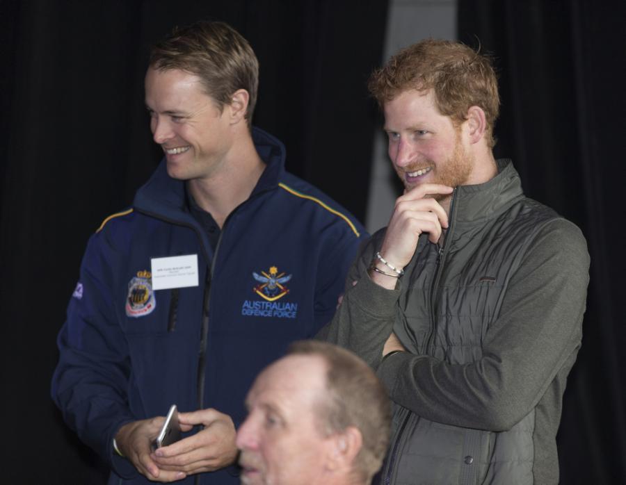 Curtis McGrath with Prince Harry who founded the Invictus Games. 