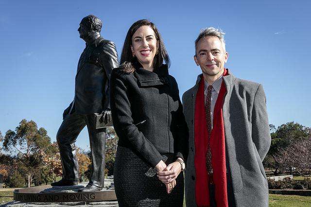 Poet Sarah Holland-Batt and sculptor Charles Robb Poet Sarah Holland-Batt and sculptor Charles Robb