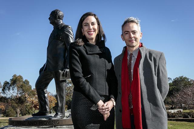 Poet Sarah Holland-Batt and sculptor Charles Robb