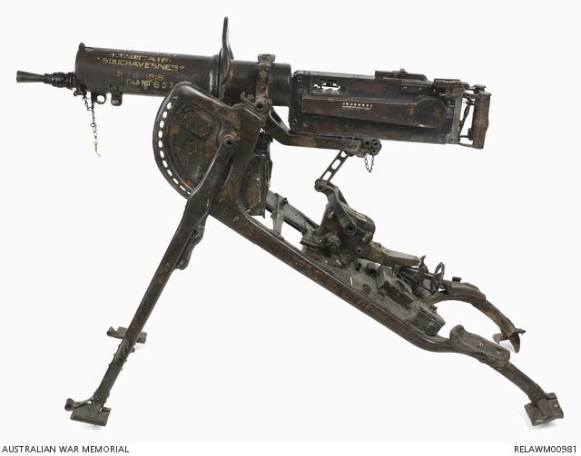 One of the machine guns which was captured during the action