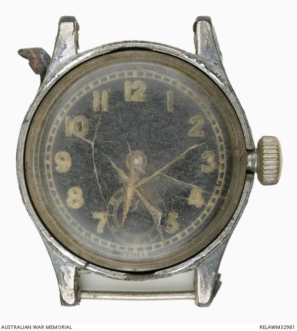 The battle-damaged wrist-watch Chowne was wearing when he was killed.