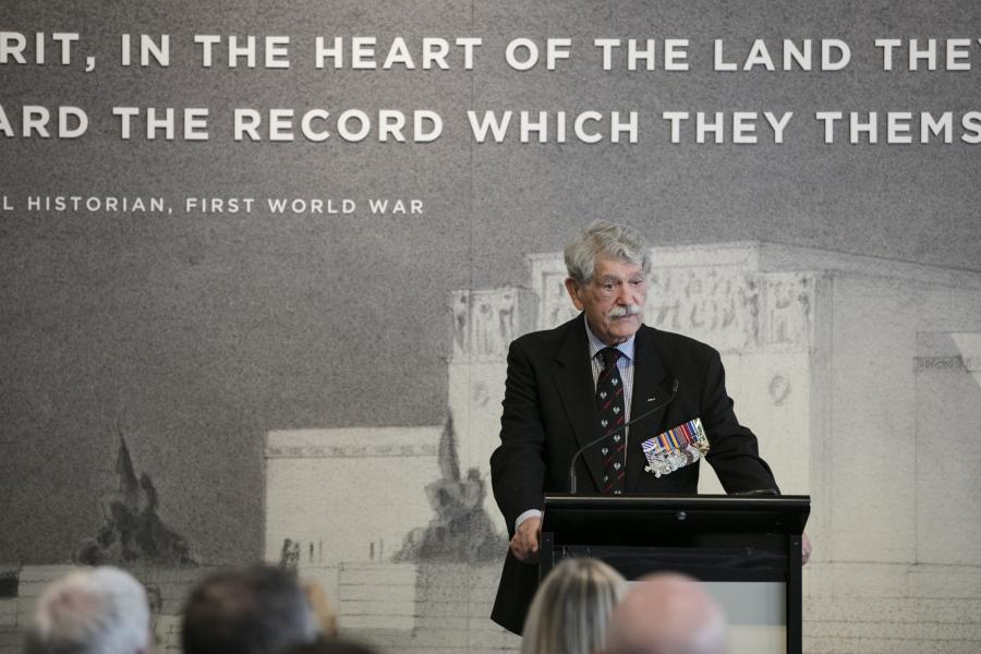 John Downing speaking at the ceremony.