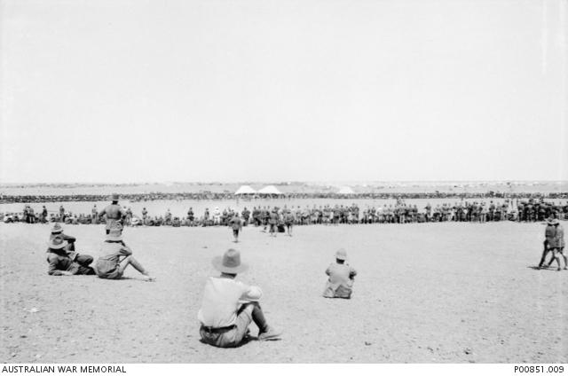 Tel-El-Kebir, Egypt. 1916-04-25. Men of 5th Battalion, Australian Imperial Force (AIF)