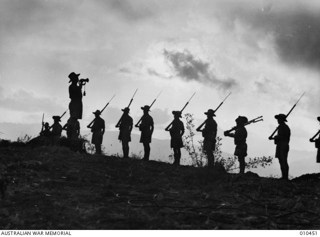 Frank Hurley&#039;s photo of a bugler playing the Last Post.