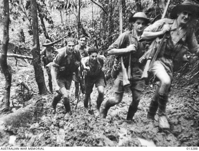 Damien Parer's image of George Palmer during the Kokoda campaign
