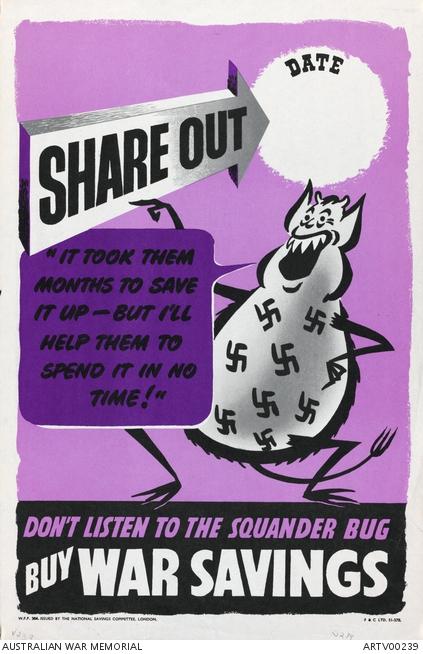Don't listen to the Squander Bug: Buy War Savings