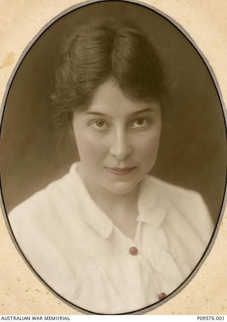 Studio portrait in a circular frame