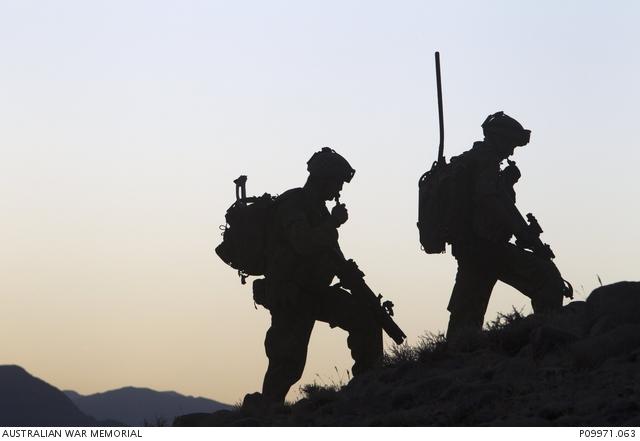 Soldiers returning from patrol in Uruzgan Province in Afghanistan. Photo: Gary Ramage