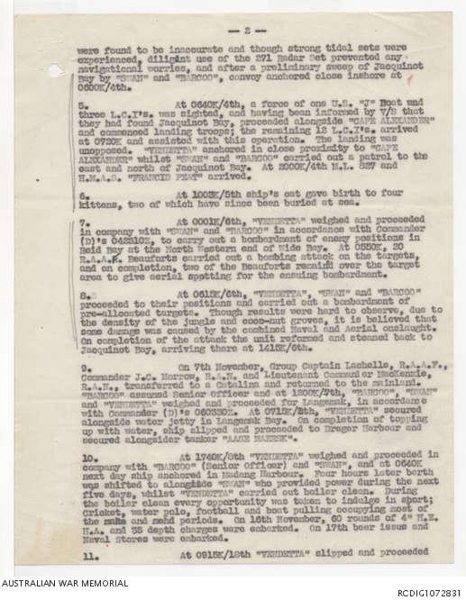 AWM78 352/2 Letter of Proceedings, November 1944
