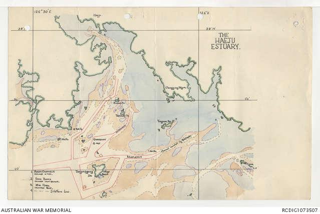 AWM78 58/4 Map of Haeju Estuary, 1952