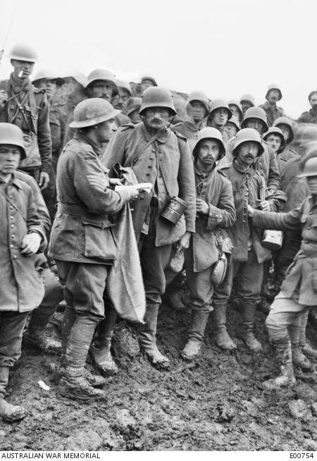 Australians with German prisoners. 