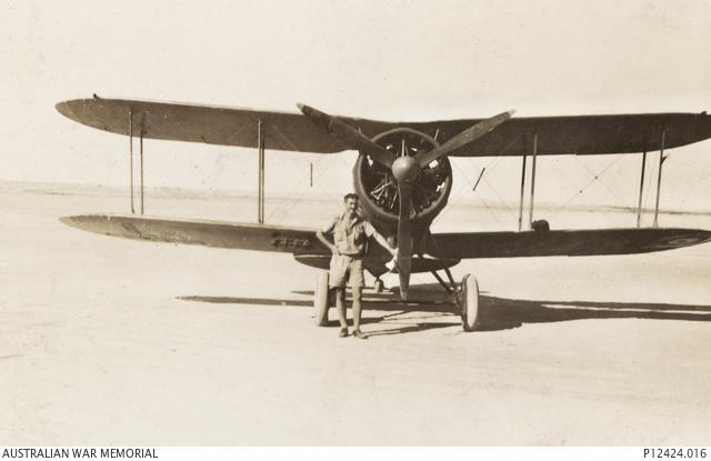 Peter Turnbull with a Gloster Gladiator