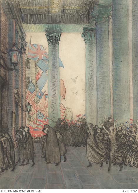 Vida Lahey, Rejoicing and remembrance, Armistice Day, London, 1918, 1924.
