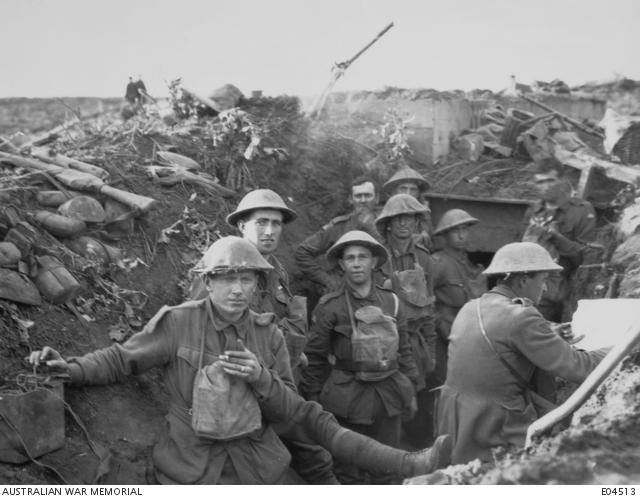 Soldiers in a trench