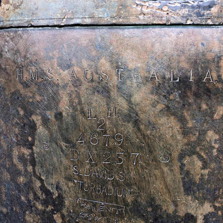 inscription HMS Australia