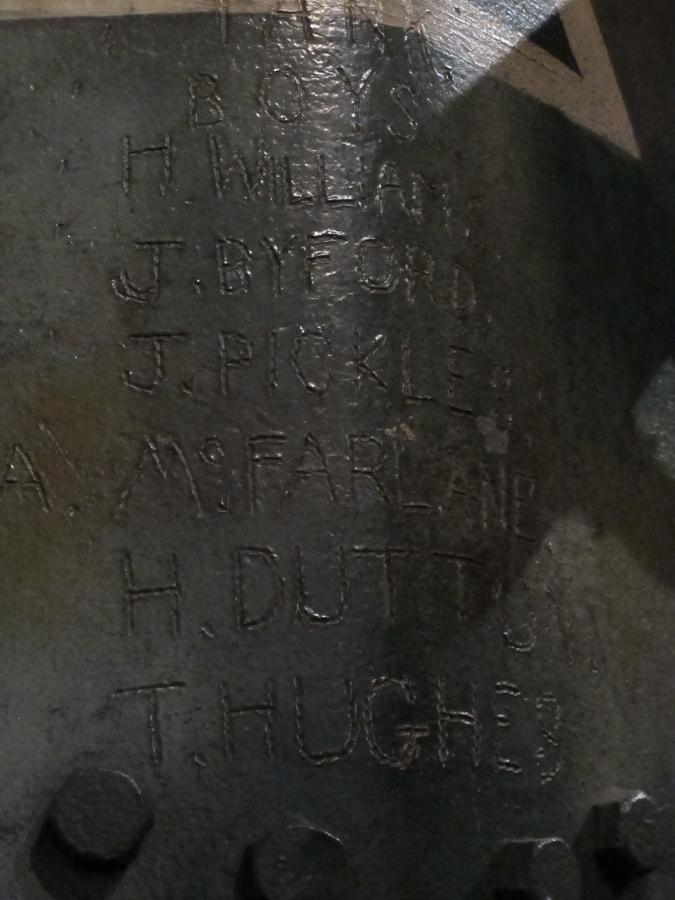 Names of &#039;Tank boys&#039; carved into Mephisto