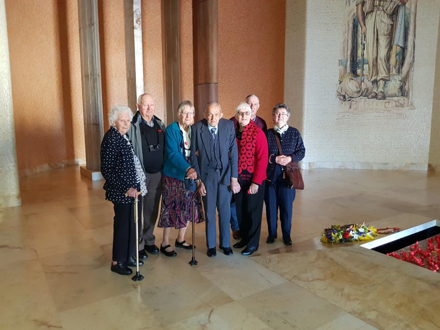 Nieces and nephews at a wreath laying ceremony at the Memorial on 2 September. 