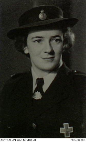 Studio portrait of Alice Burns, Voluntary Aid Detachment (VAD), October 1941