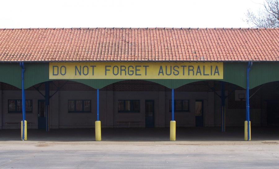 The message &quot;Do not forget Australia&quot; 