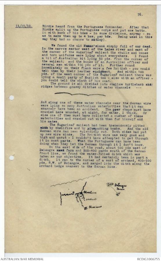 Diary entry for 11 November 1918