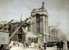 A warehouse after air raids, Rosendael,