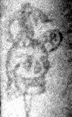 close up of Richard King’s tattoo – (Detail from COL/67/1123/VN).