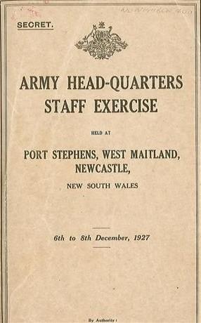 Army headquarters staff exercise - 6 to 8 December 1927. AWM347, [175]