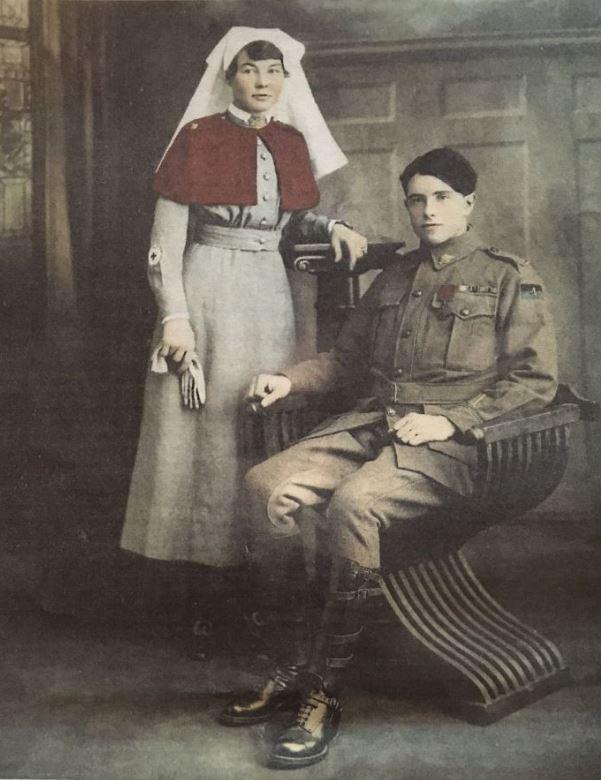 Harry with wife Ida, an army nurse, in 1920.